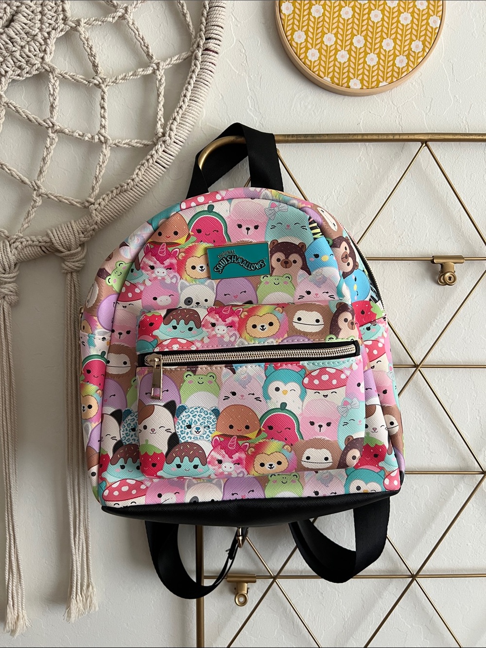 Squishmallows Pastel Multicolor Character Mini Backpack